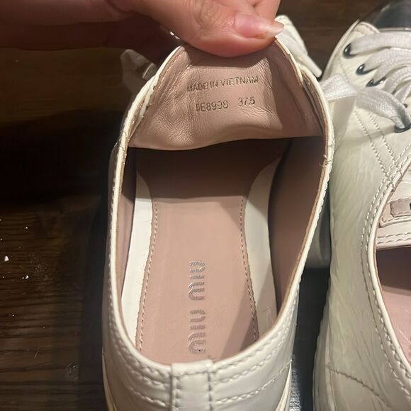 MIU MIU Patent leather white sneakers - Picture 7 of 14